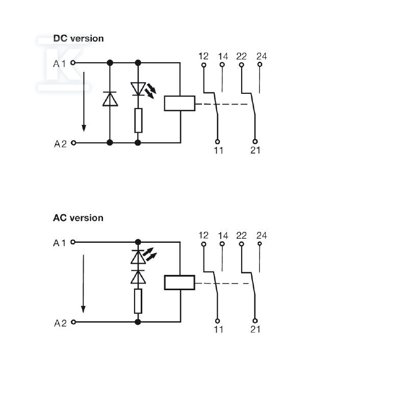 Moduł przekaźnikowy, 24 V AC, Czerwona - 7940006162