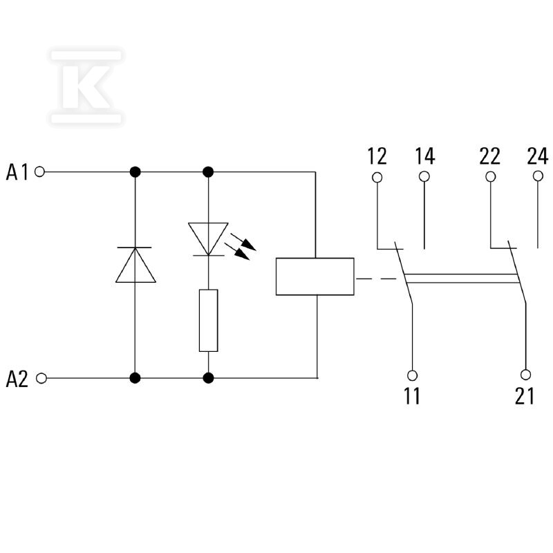 Moduł przekaźnikowy, 24 V DC ±10 %, - 1218390000