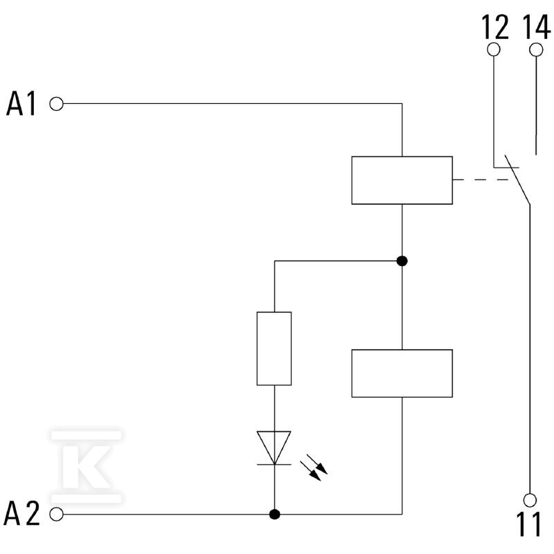 Moduł przekaźnikowy, 24 V AC, Czerwona - 2476710000