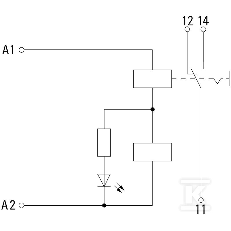 Moduł przekaźnikowy, 24 V AC, Czerwona - 2476780000