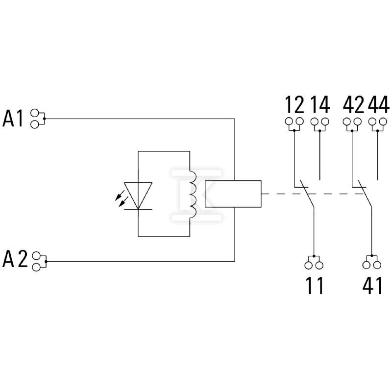Moduł przekaźnikowy, 24 V AC, Czerwona - 2576070000
