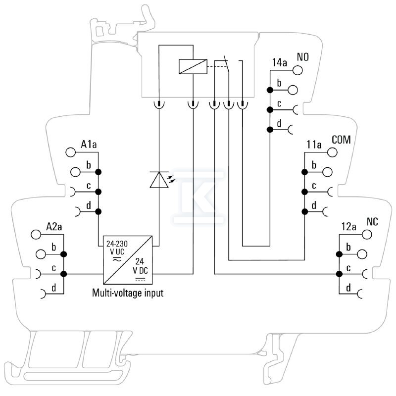 Moduł przekaźnikowy, 24...230 V UC ±10 - 2663120000