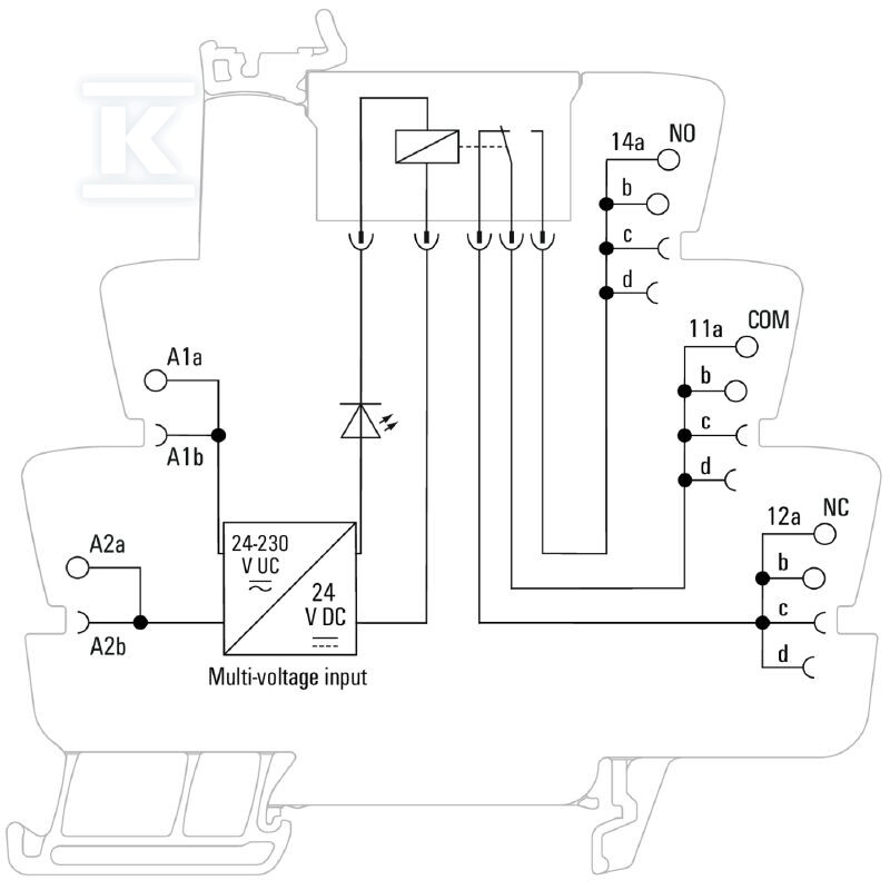 Moduł przekaźnikowy, 24...230 V UC ±10 - 1479770000