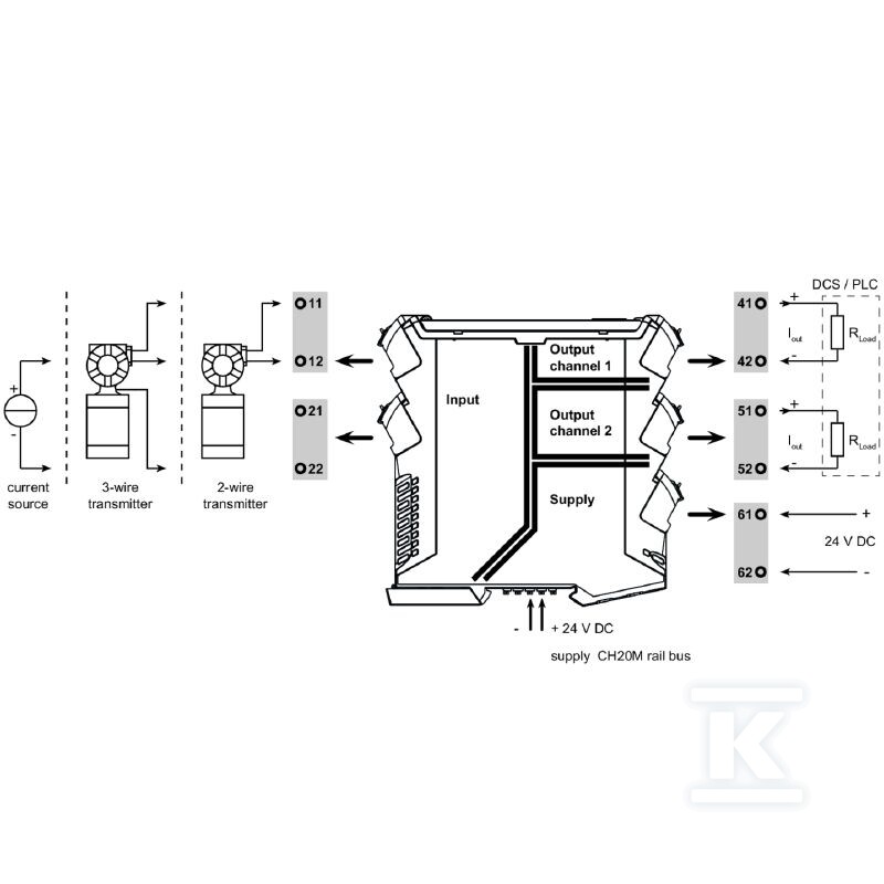 Konwerter sygnału / separator, Wejście - 2514630000