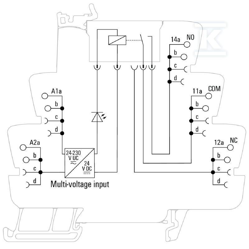 Moduł przekaźnikowy, 24...230 V UC ±10 - 2663140000