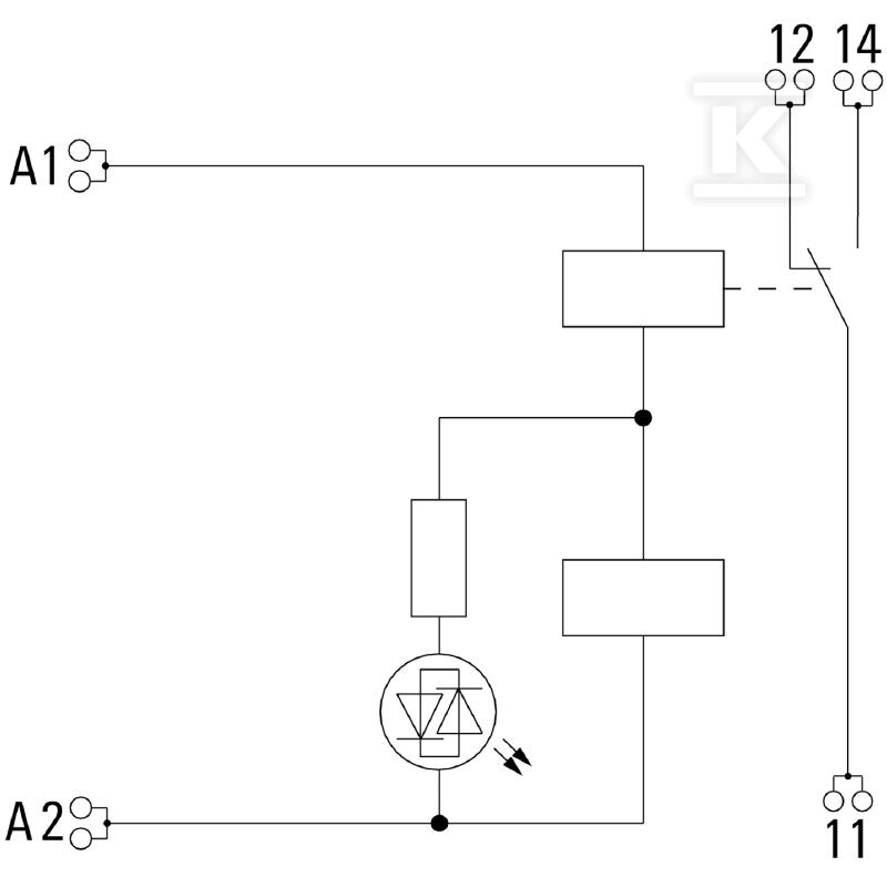 Moduł przekaźnikowy, 24 V AC, Czerwona - 2576260000