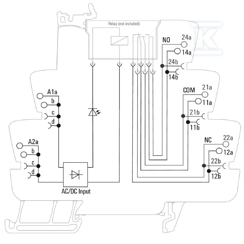 Podstawa przekaźnika, IP20, 60 V UC ±10 - 2681000000