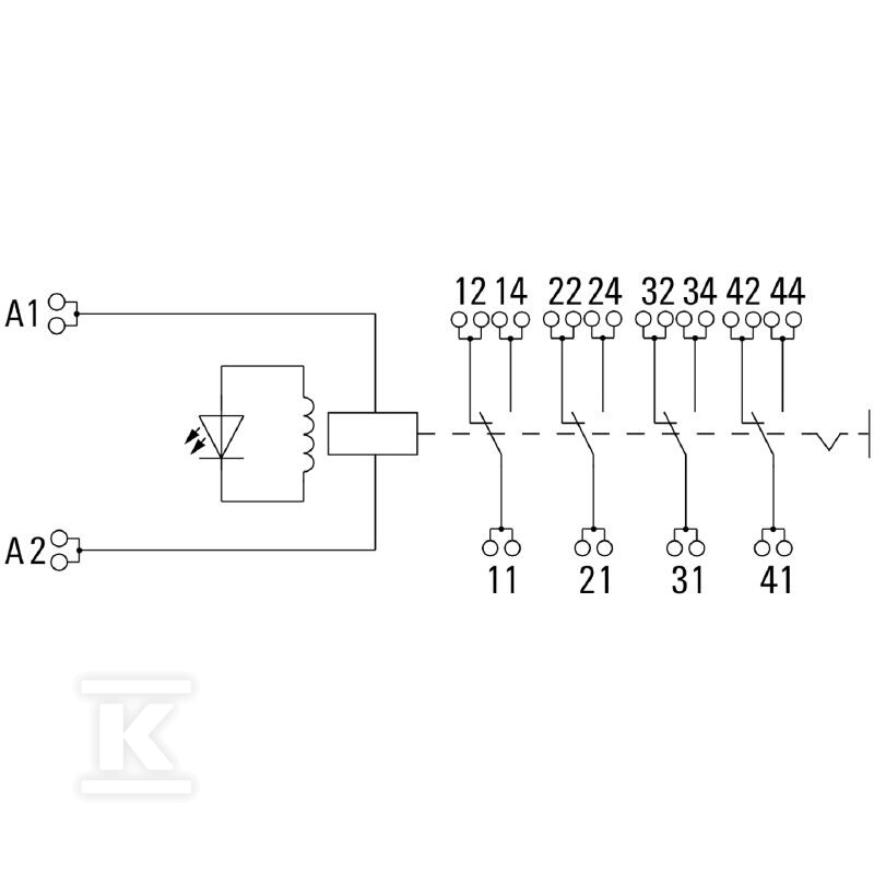 Moduł przekaźnikowy, 115 V AC, Czerwona - 2576020000