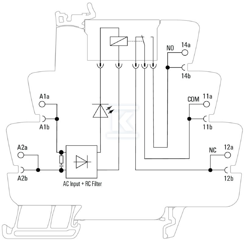 Moduł przekaźnikowy, 120 V AC ±10 %, - 1123070000