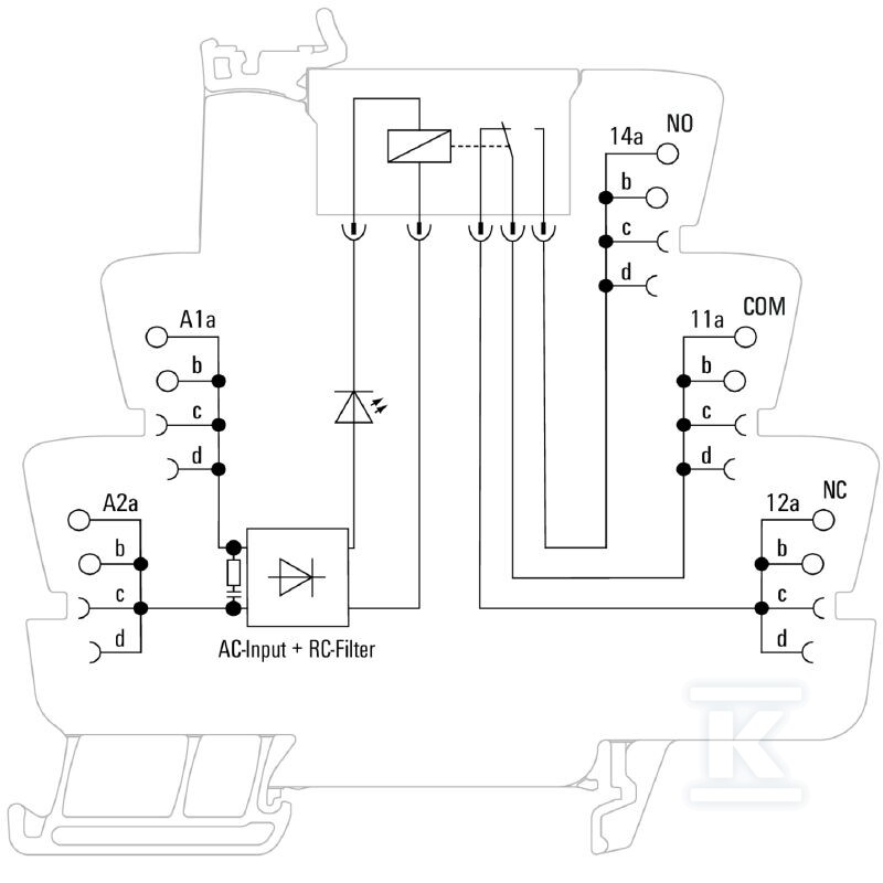 Moduł przekaźnikowy, 120 V AC ±10 %, - 2618270000