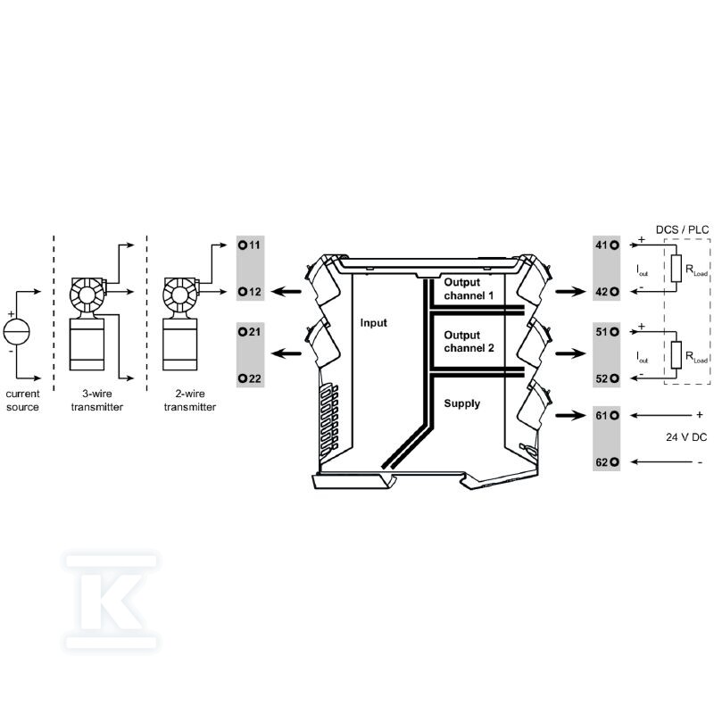 Konwerter sygnału / separator, Wejście - 2489710000