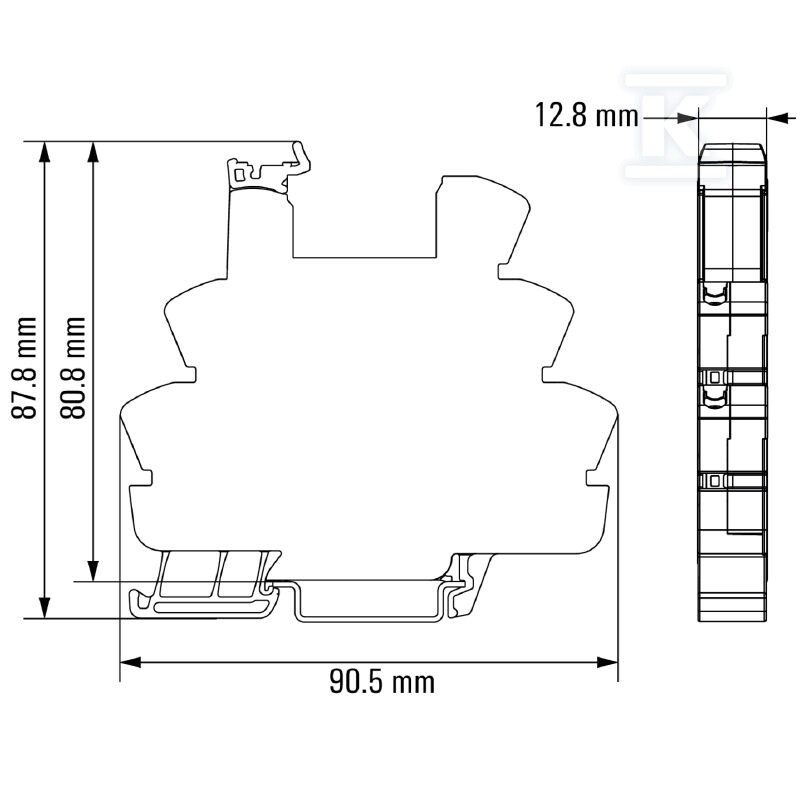 Podstawa przekaźnika, IP20, 60 V UC ±10 - 1124130000