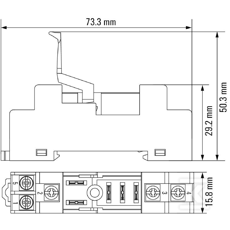 Podstawa przekaźnika, IP10, 1 zestyk - 7760056346