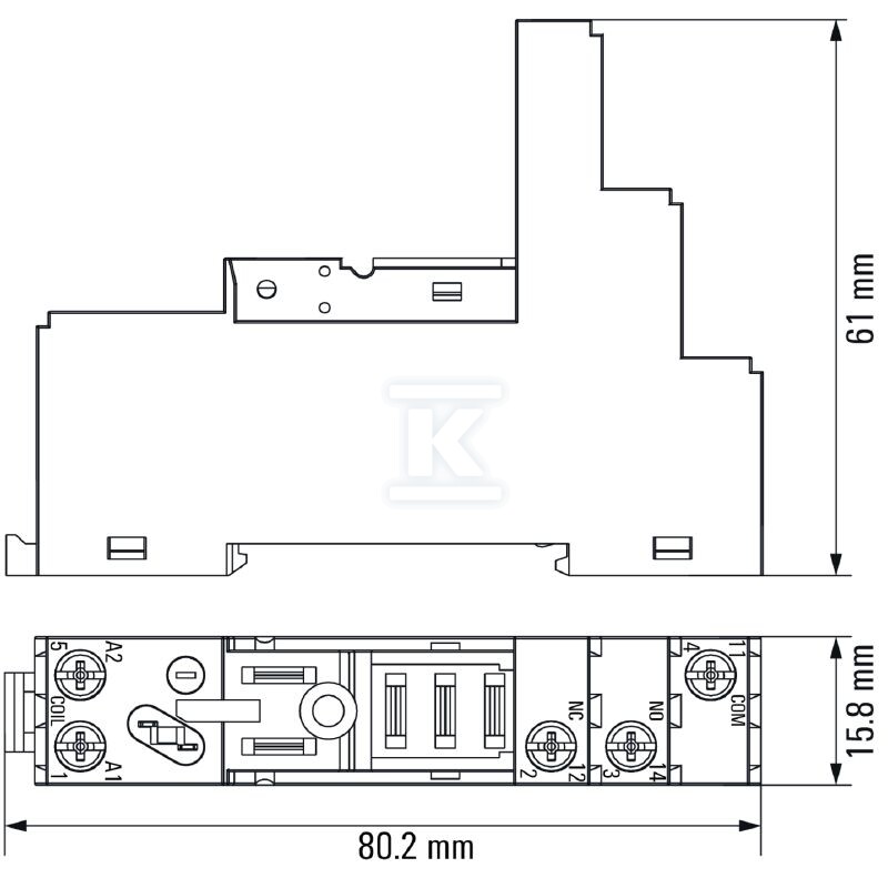Podstawa przekaźnika, IP20, 1 zestyk - 7760056350