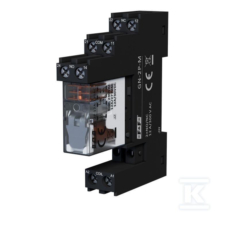 Komplet gniazdo przekaźnikowe GN-2P-M + - DTA886