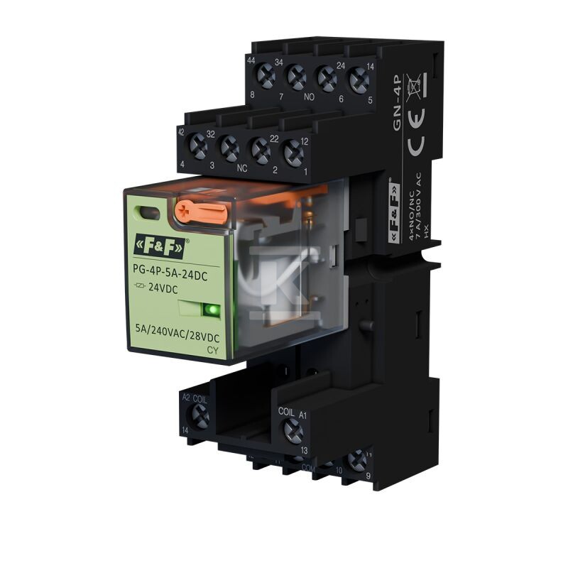 Komplet gniazdo przekaźnikowe GN-4P + - DTA891