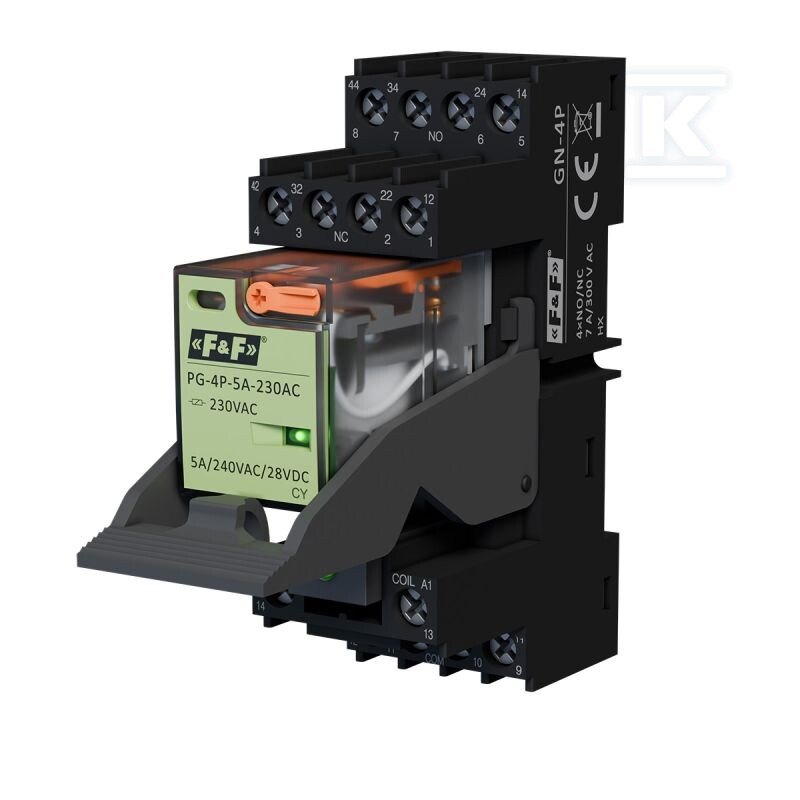 Komplet gniazdo przekaźnikowe GN-4P + - DTA890