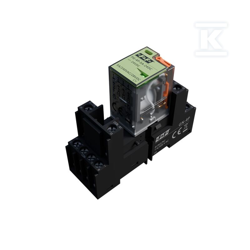 Komplet gniazdo przekaźnikowe GN-4P + - DTA891