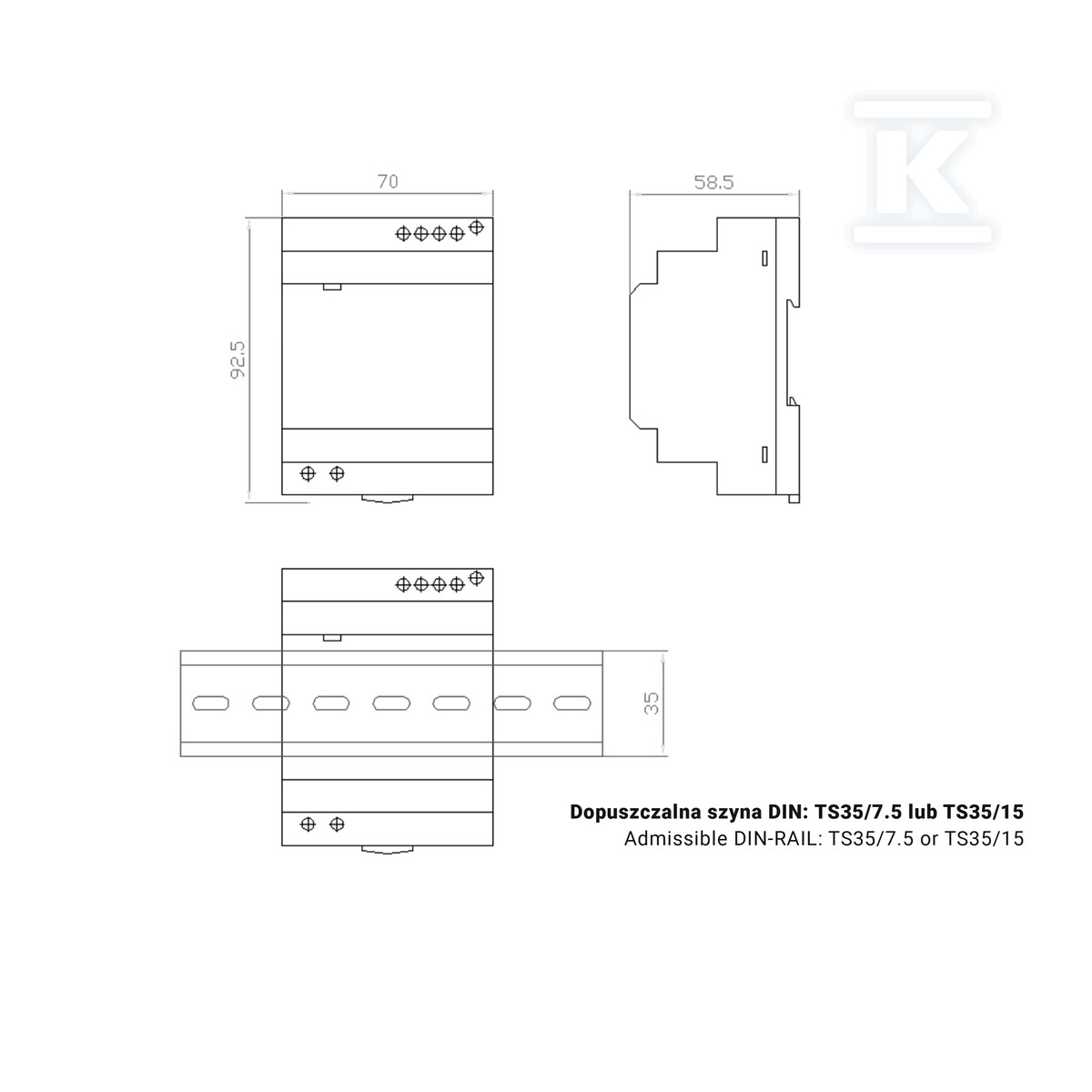 Zasilacz na szynę DIN 24V IP20 4,16A - PB047581