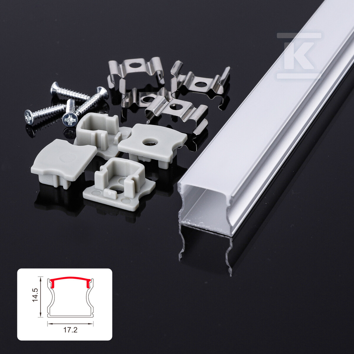 Nextec felületre szerelhető LED profil, - PC048502