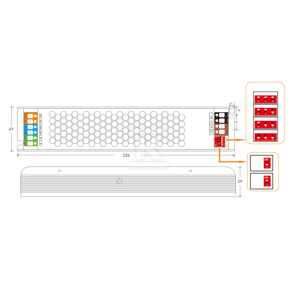 Zasilacz modułowy Blue 48V IP20 8,3A - PB047611