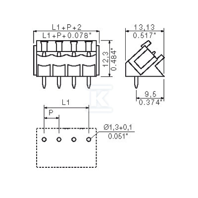 Złącze wtykowe do PCB (przyłącze - 1630490000