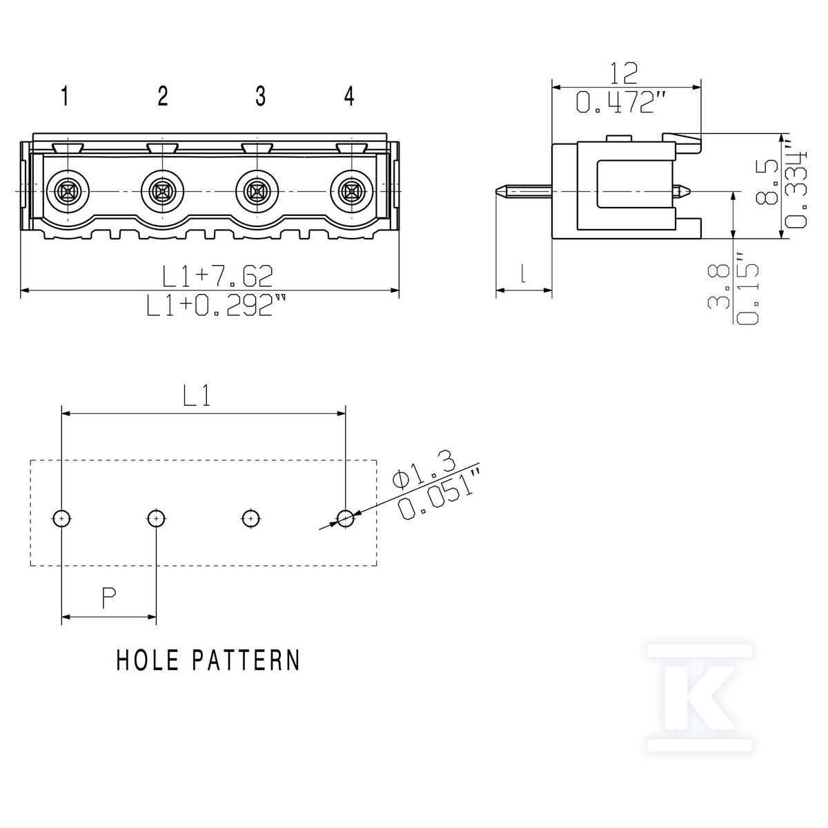 Złącze wtykowe do PCB (przyłącze - 1625280000