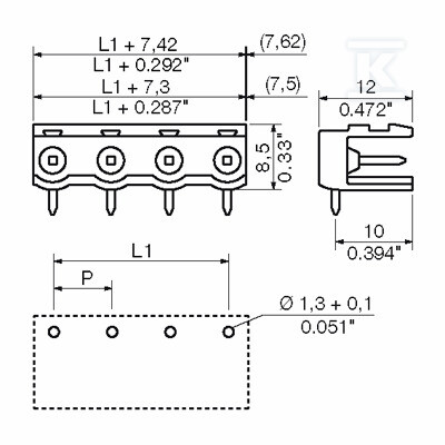 Złącze wtykowe do PCB (przyłącze - 1628410000