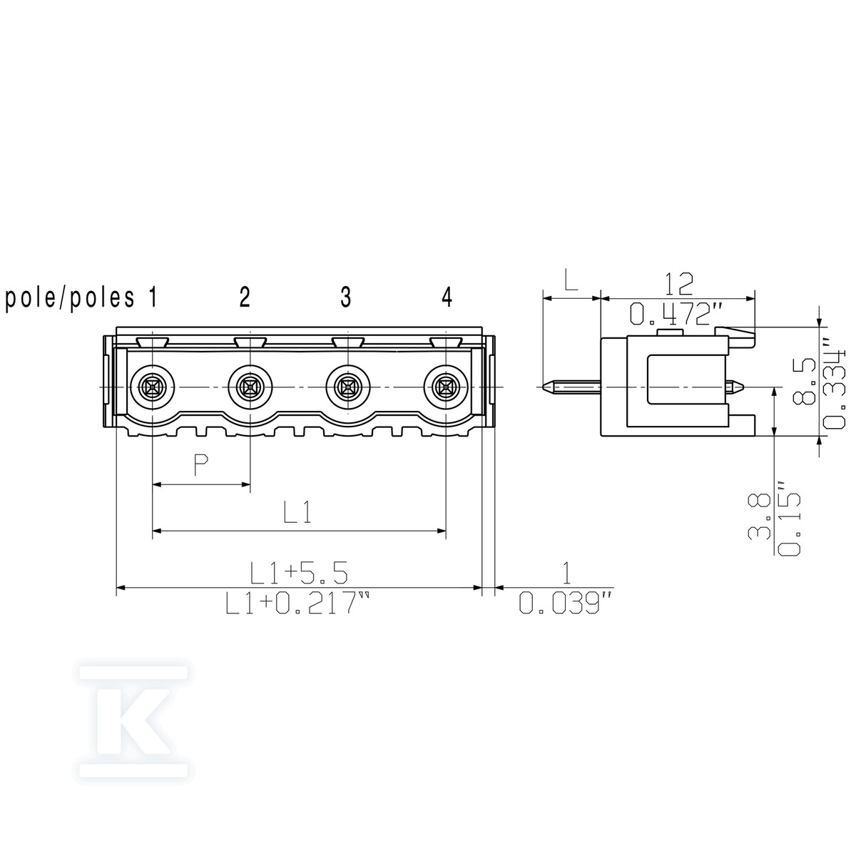 Złącze wtykowe do PCB (przyłącze - 1629160000