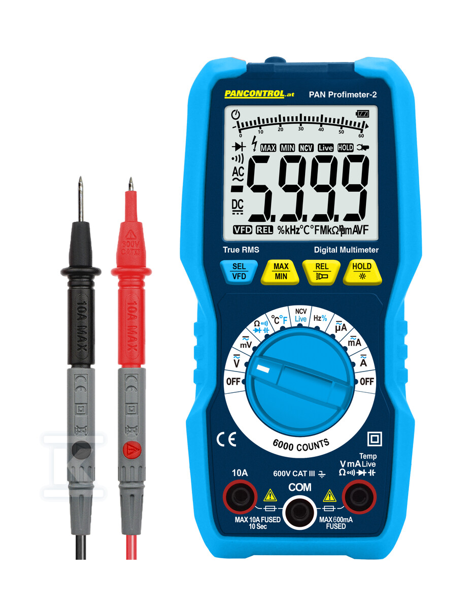 Multímetro digital CAT III 600V TRUE - PANPROFIMETER-2
