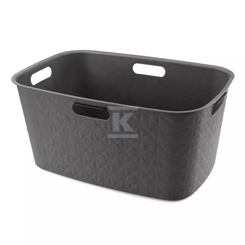 Kosz na pranie ciemny szary SOFTEX 45L - CRV258705