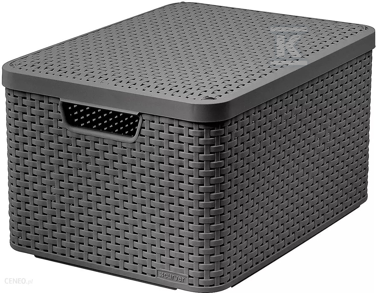 Koszyk L z pokrywą 30L ciemny szary - CRV205863