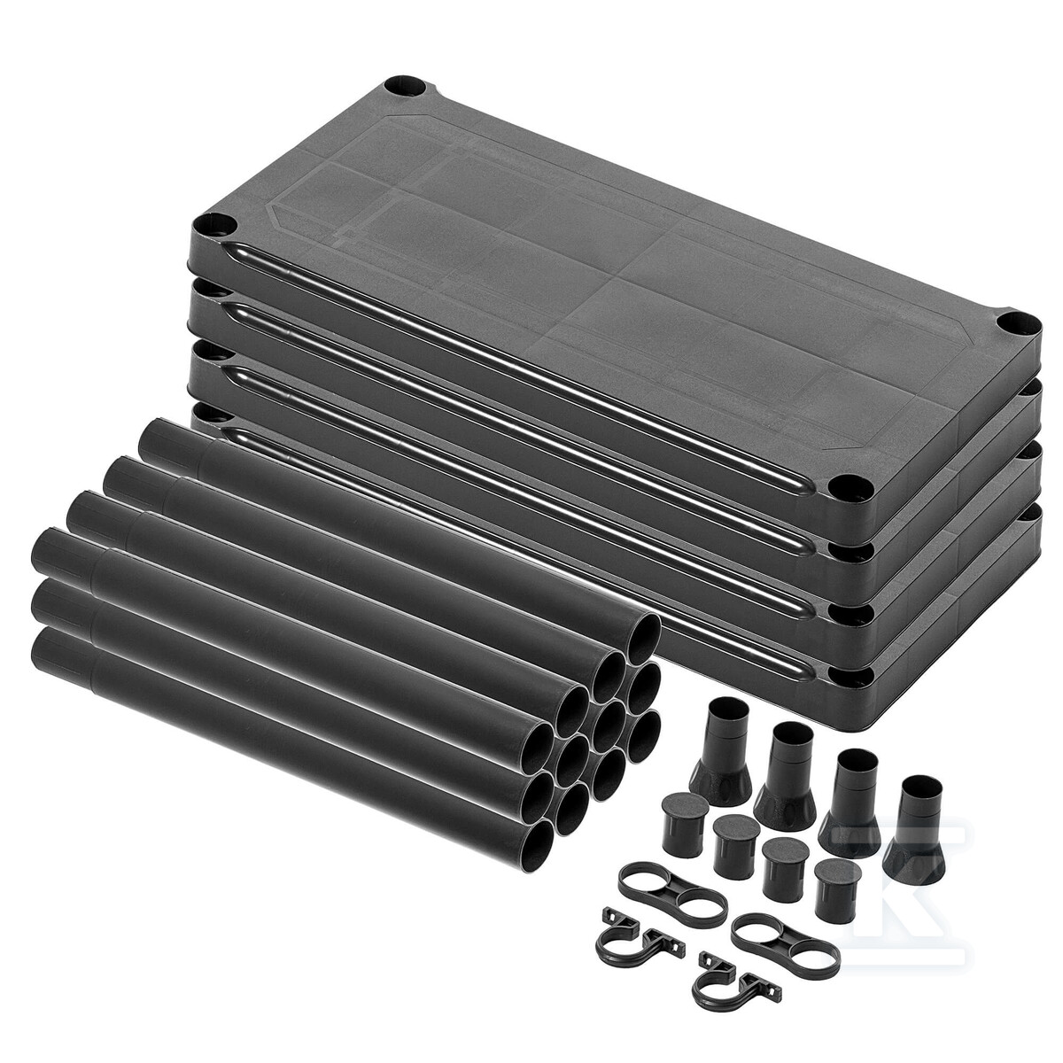 Regał plastikowy 5 półek 80 x 40 x 187 - CRV241075