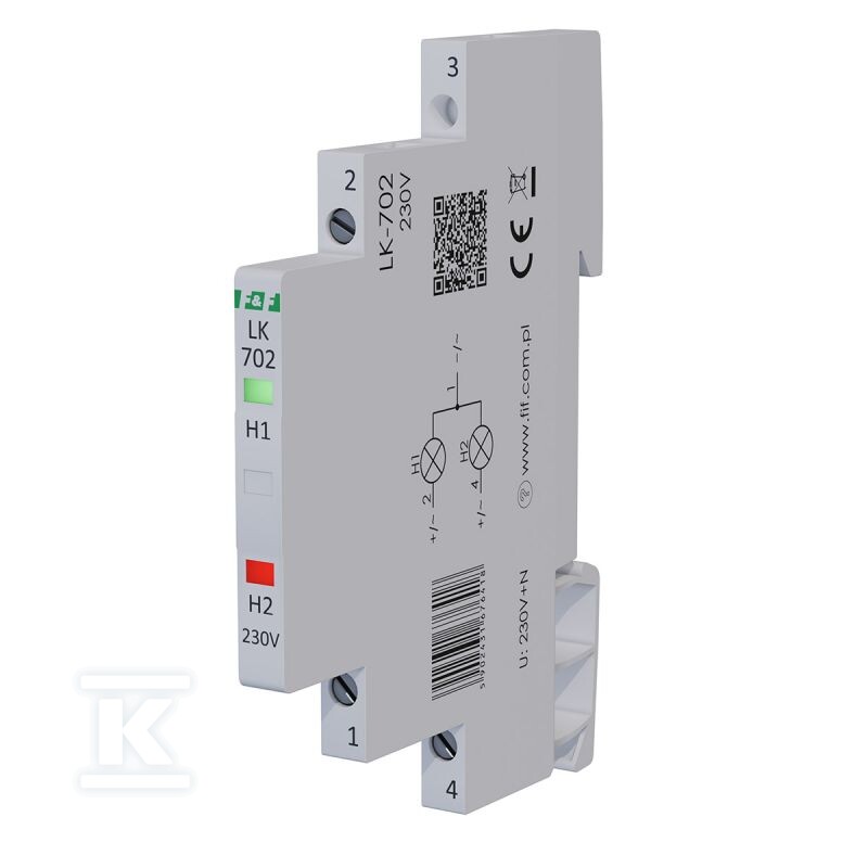 Контрольна лампа живлення 1/3S 2xLED - LK-702
