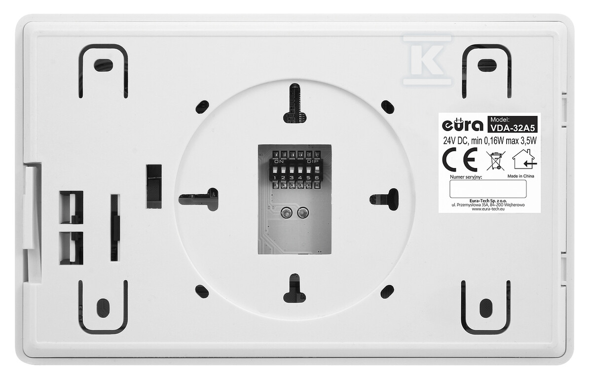 Wideodomofon "EURA" VDP-62A5 white - A51A168