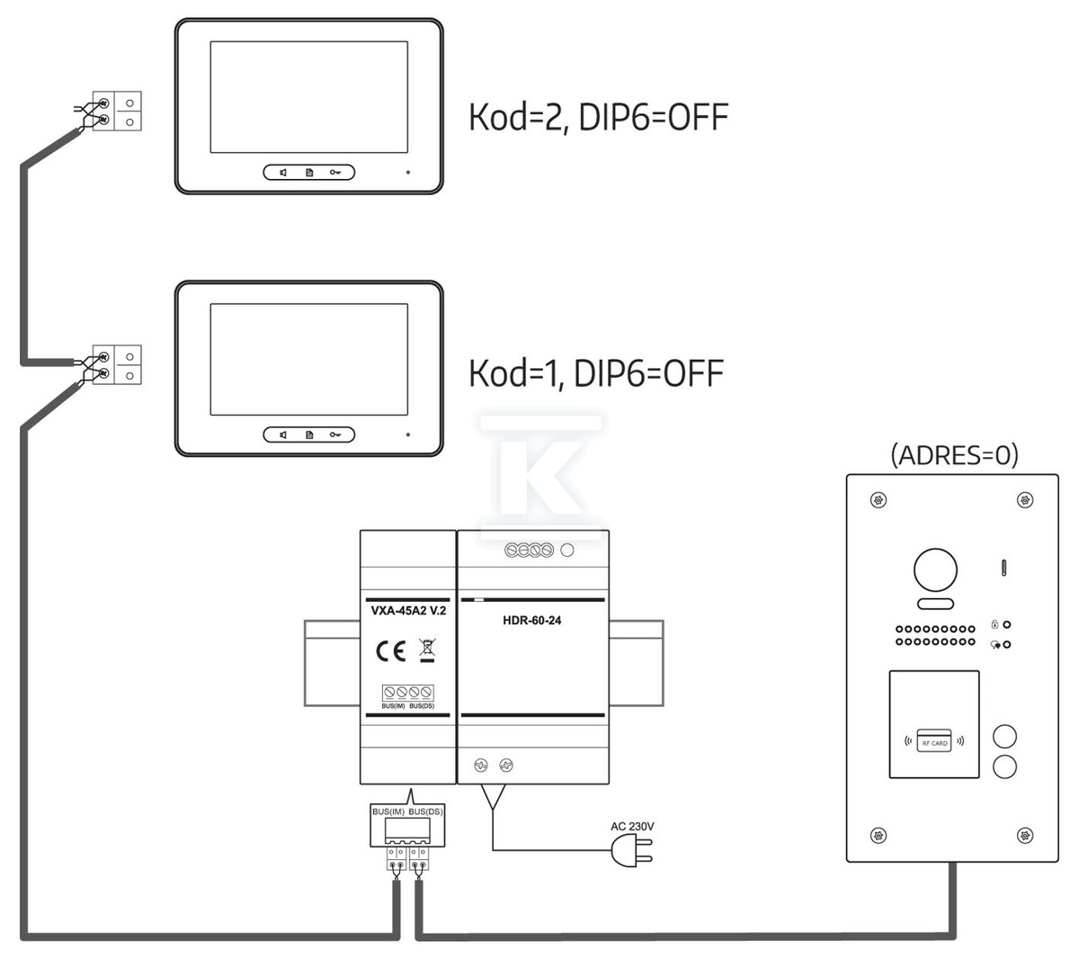 Wideodomofon "EURA" VDP-70A5/P WHITE - A51A172