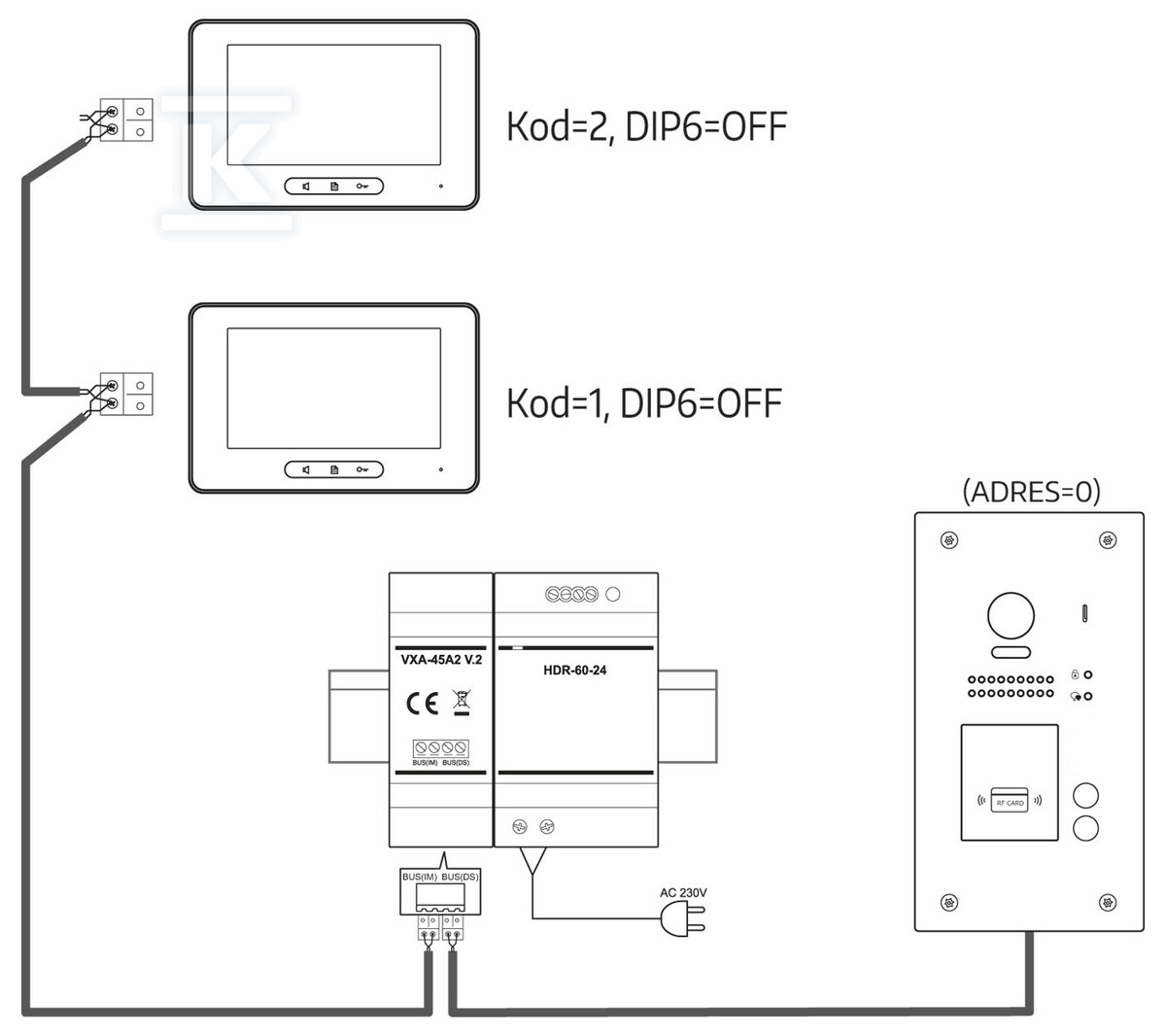 Wideodomofon "EURA" VDP-70A5/P BLACK - A51A173