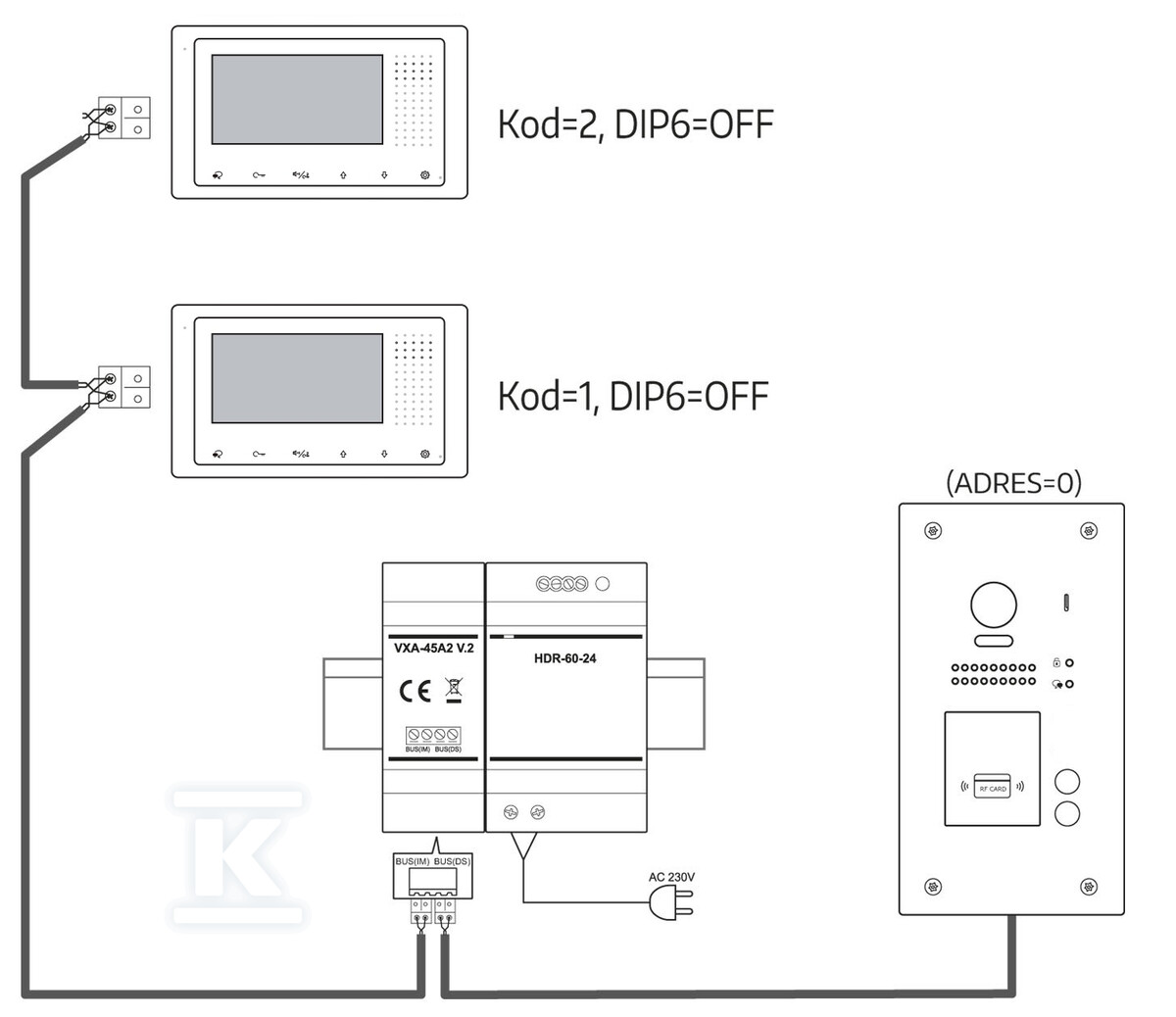 Wideodomofon "EURA" VDP-72A5/P "2EASY" - A51A177