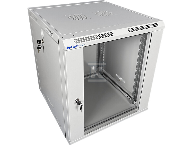 Шафа підвісна 19" 12U 600x500, - SW-12U-600-500-N-DSJ-OP-RP-B-S