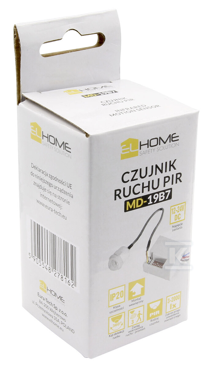 Czujnik ruchu PIR "EL HOME" MD-19B7 - - B71A819