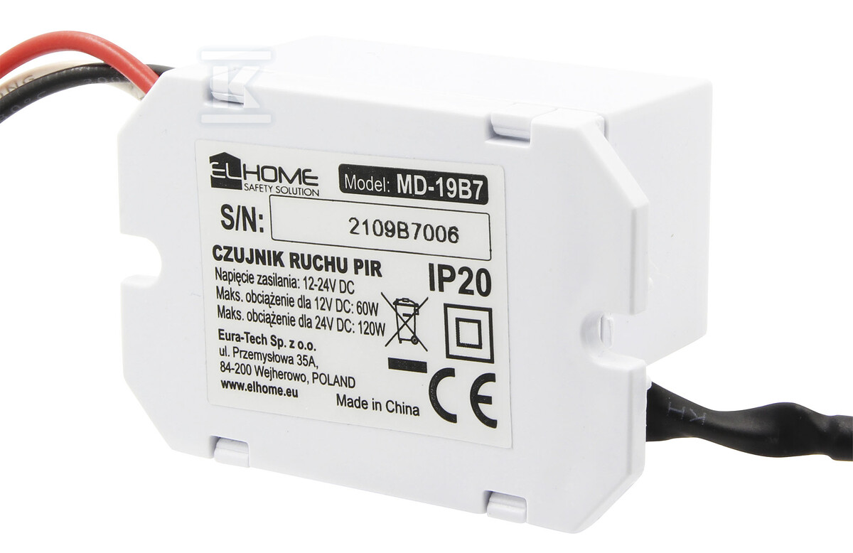 Czujnik ruchu PIR "EL HOME" MD-19B7 - - B71A819