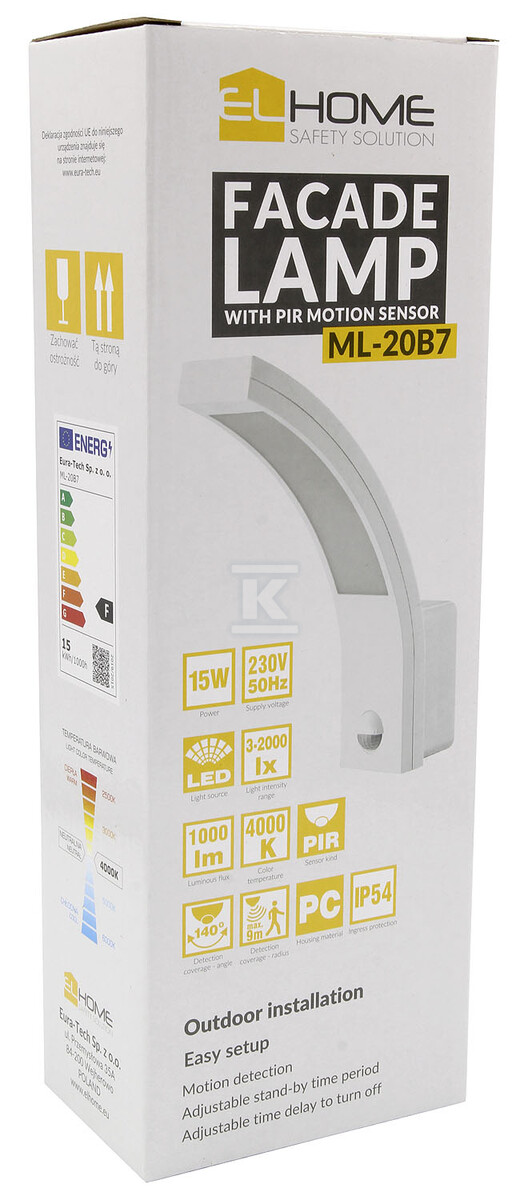 Lampa elewacyjna LED z czujnikiem ruchu - B71A920