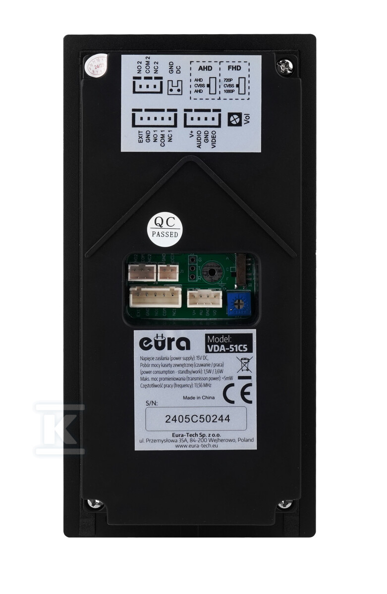 Kaseta zewnętrzna wideodomofonu "EURA" - C53A152