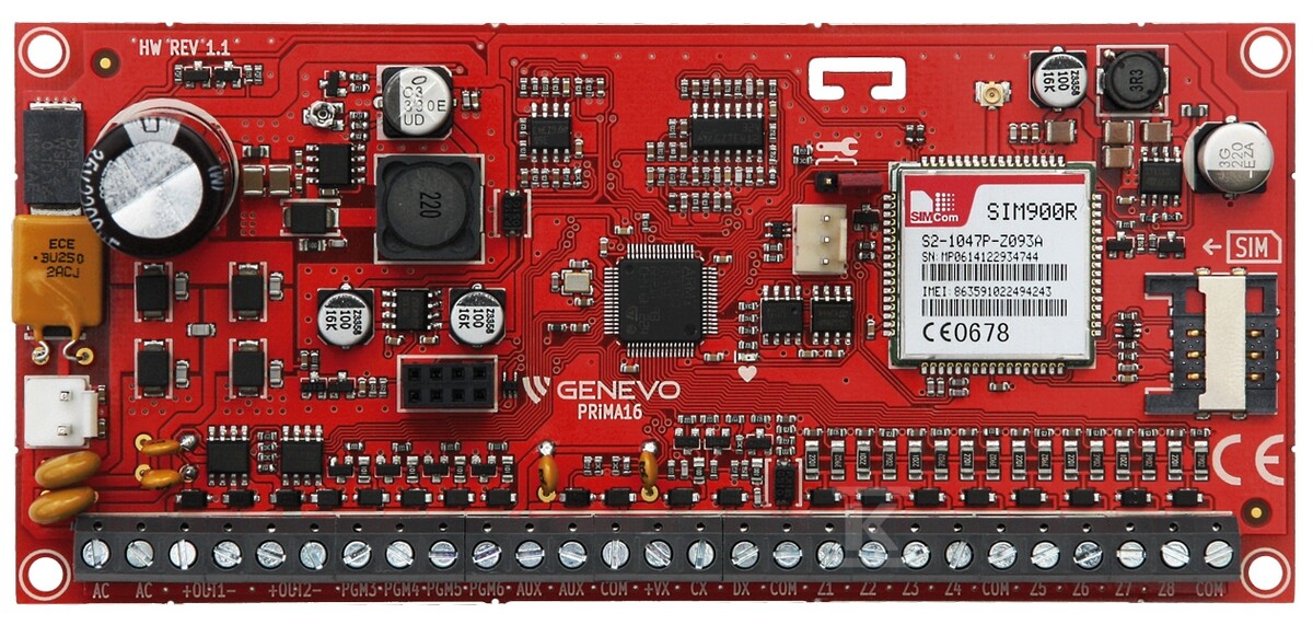 Centrala alarmowa "GENEVO" PRIMA 16Q z - C63C203