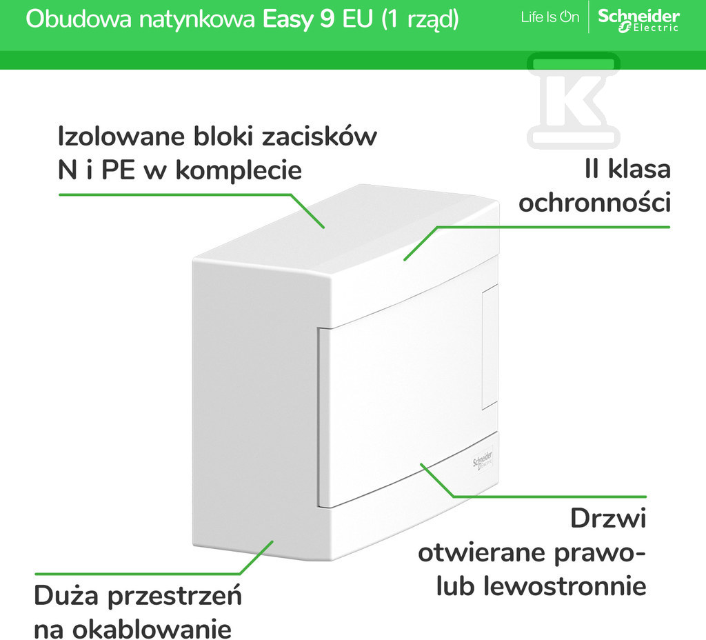 Obudowa natynkowa, Easy9 EU IP40 - EZ9EUD108