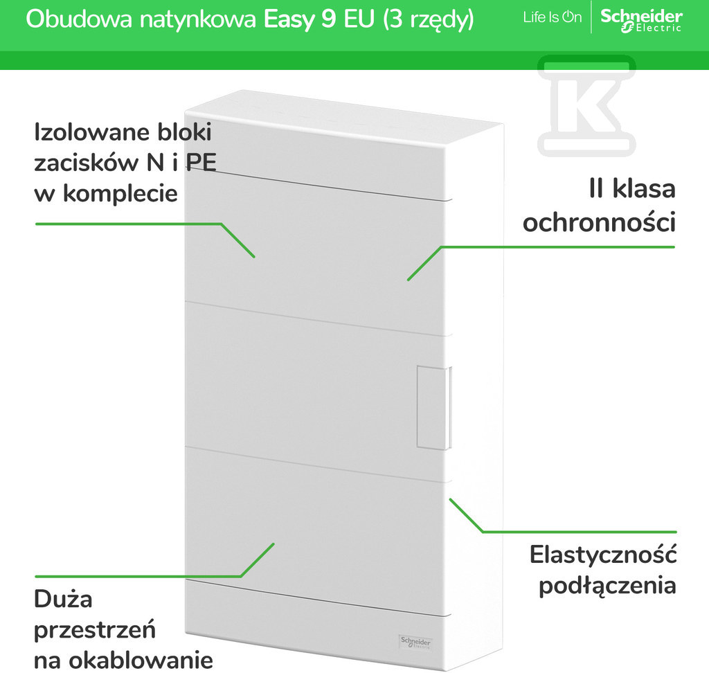 Felületre szerelhető ház, Easy9 EU IP40 - EZ9EUD312