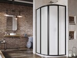 Kabina prysznicowa półokrągła SKCP4-80 czarna, styren Pearl - 195