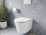 Miska WC FLOW podwieszana + deska wolnoopadająca, biała