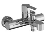 Bateria chrom wannowa PURI naścienna z przełącznikiem PU 022.01/150 mm