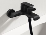 Bateria czarna wannowa FLAT naścienna FL 022.20/150 mm